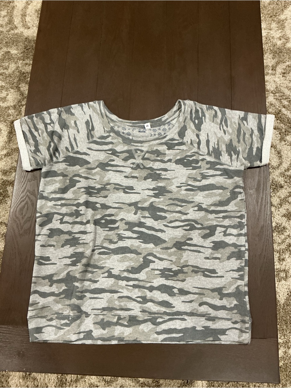 Women’s Gray Camo Short Sleeve Tee